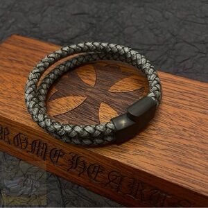 Chrome Hearts serpentine leather cord bracelet for men and women